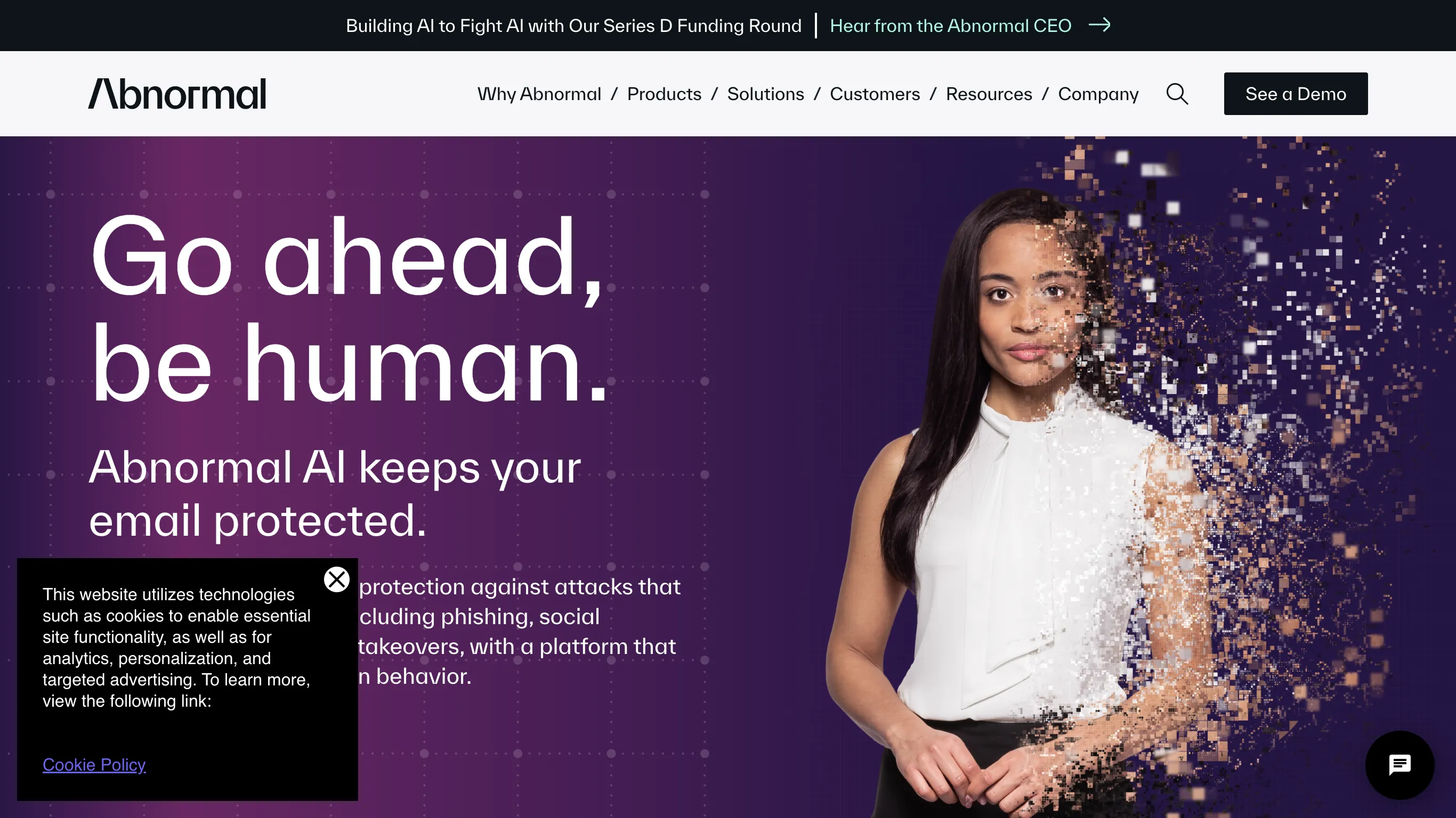 Abnormal Security es el servicio de correo electrónico de una fuente cerrada.