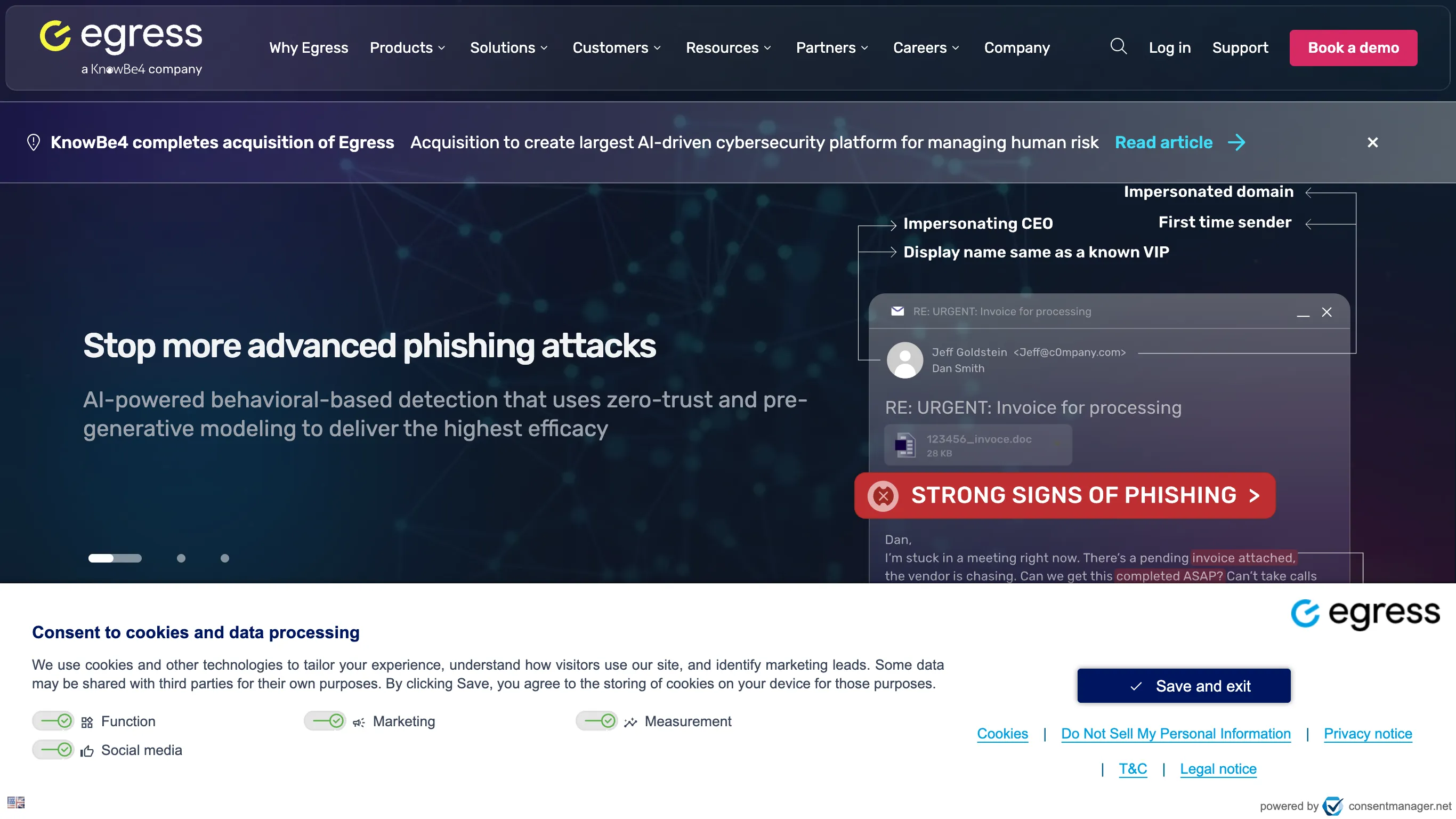 Egress es el servicio de correo electrónico de una fuente cerrada.