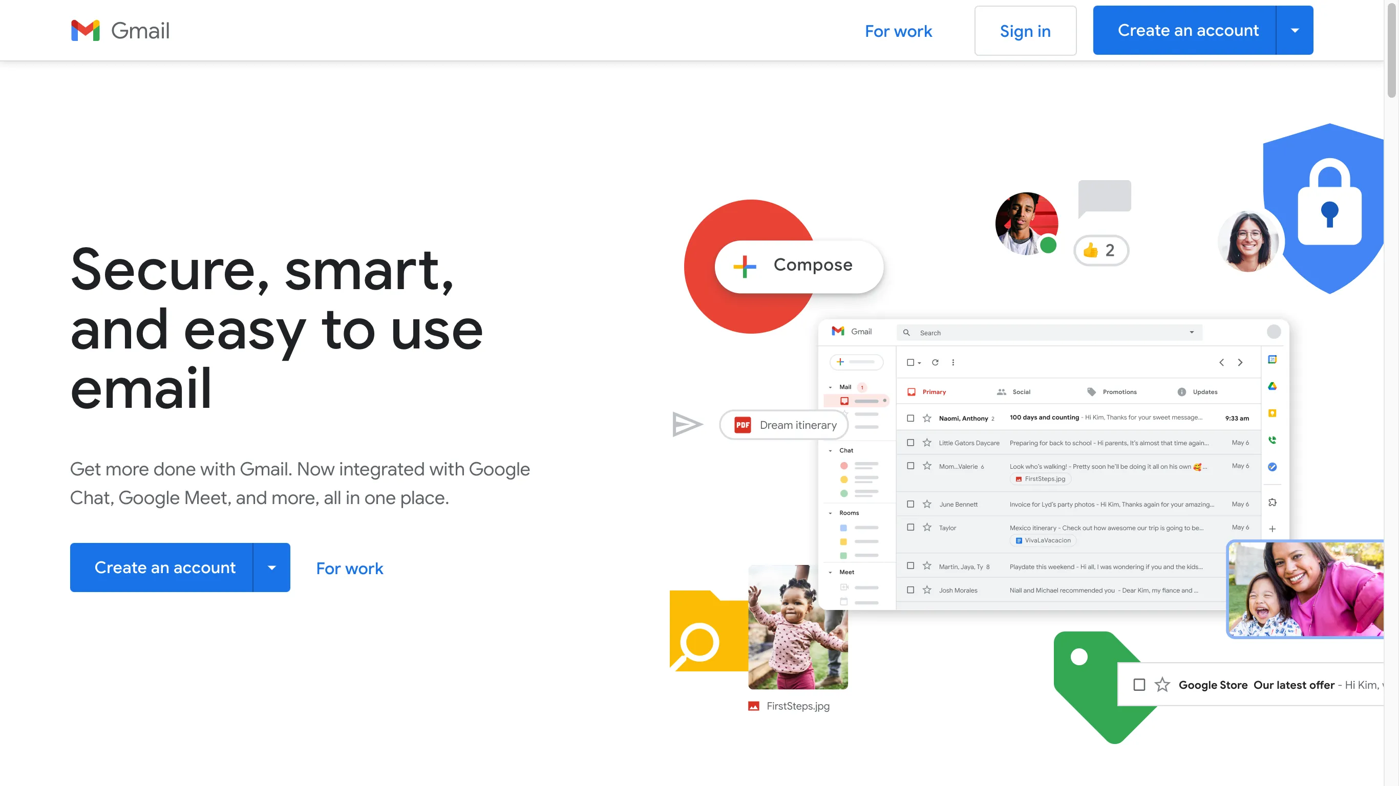 Gmail es el servicio de correo electrónico de una fuente cerrada.