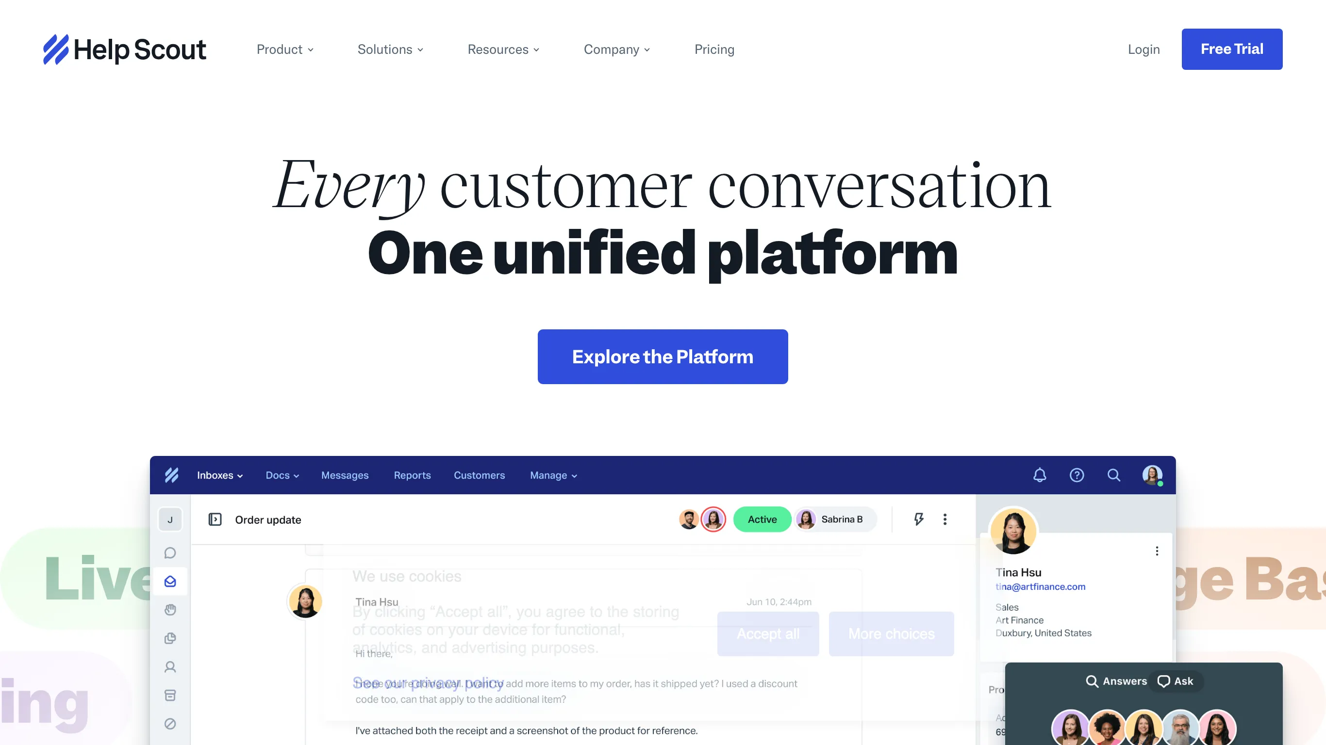 Help Scout es el servicio de correo electrónico de una fuente cerrada.