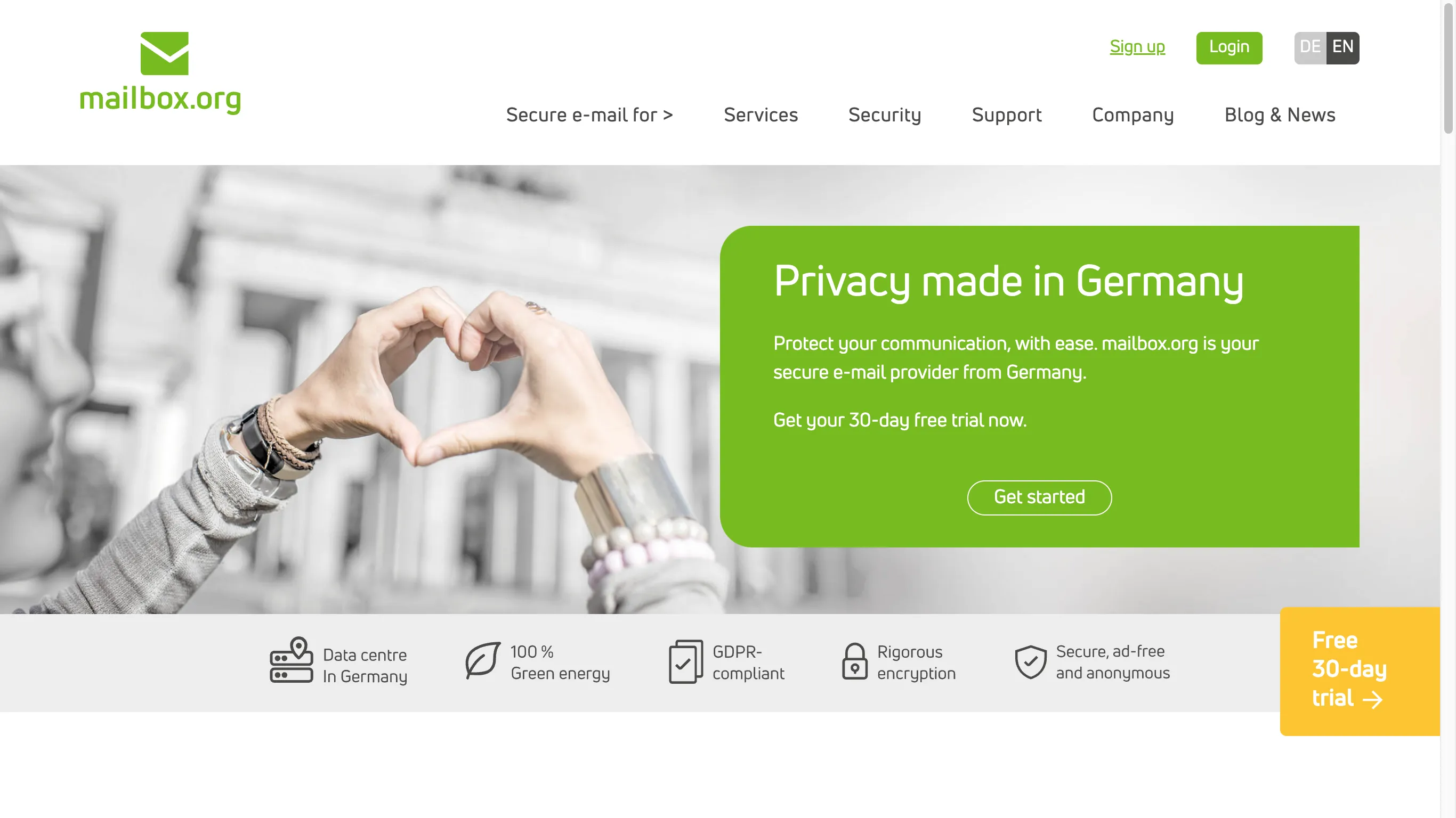 mailbox.org es el servicio de correo electrónico de una fuente cerrada.